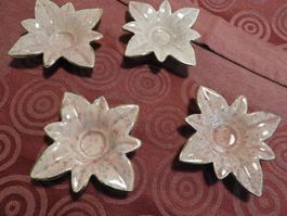 4 ANTIK KERZENSTÄNDER VON BAVARIA AUS OMA ZEIT 8 CM DURCHMES
