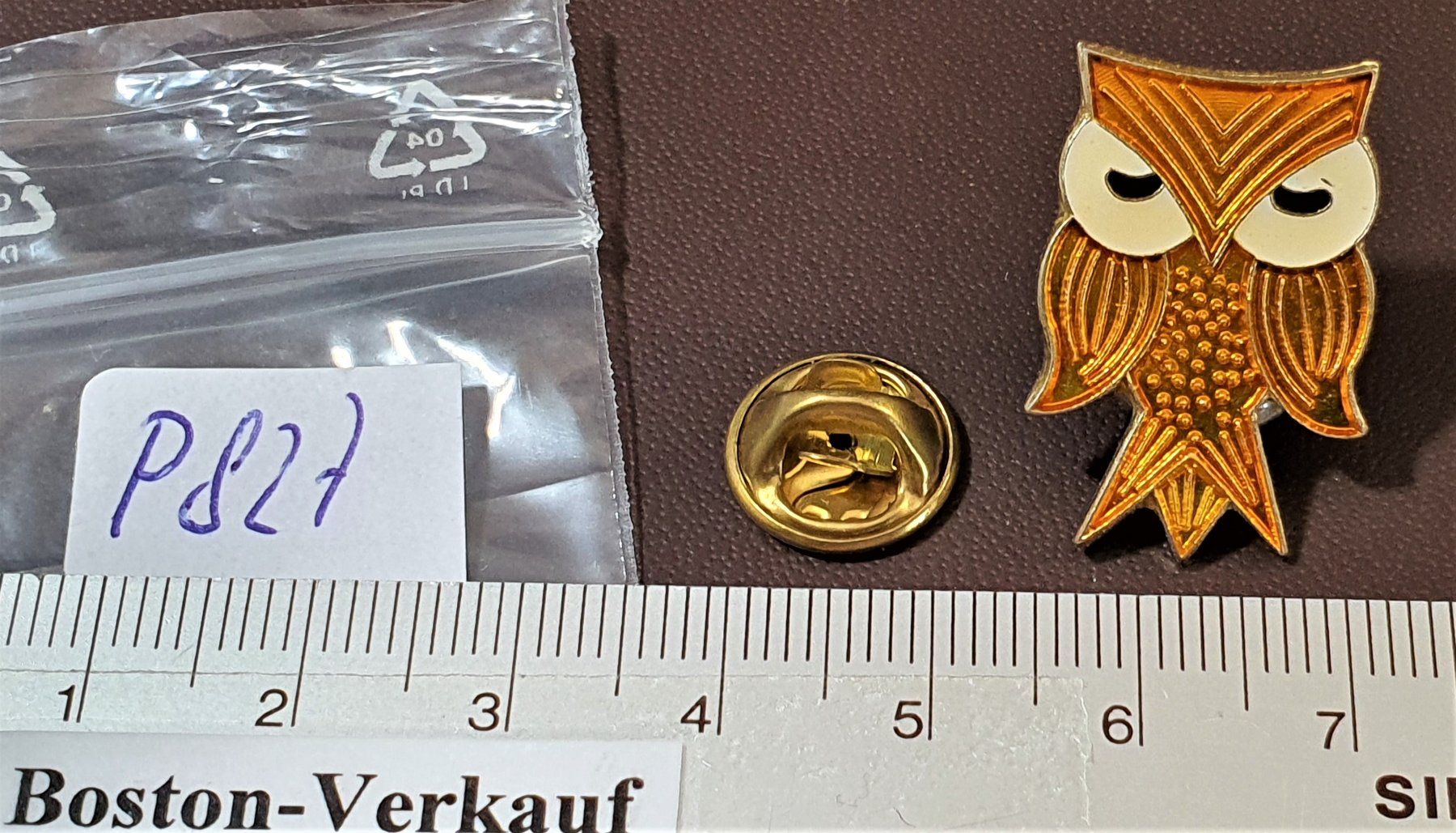 Plaketten & Abzeichen: P827 - Pin  UHU / Eule – Gebraucht aus Reinach BL von Boston-Verkauf 1