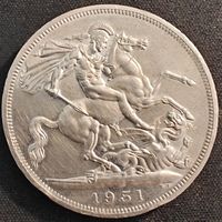 5 Shillings 1951 Großbritannien George VI