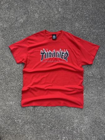 Thrasher Flame Logo T-Shirt Red XL