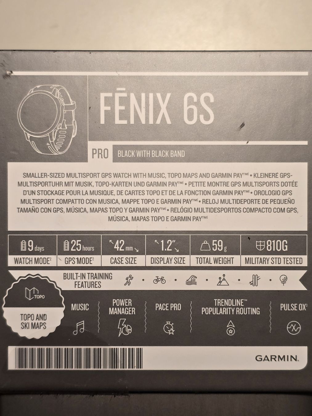 Garmin Smartwatch: Garmin Fenix 6s Pro – Usato da Bern venduto da Aulit 3