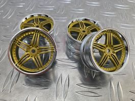 RC Felgensatz 1:10 «Discovery Gold/Chrom» 26mm NEU!