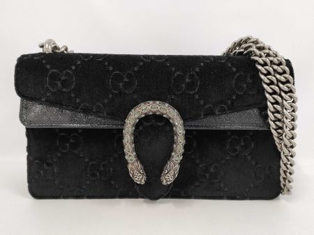 Gucci Dionysus Samt Umhängetasche Schwarz GG