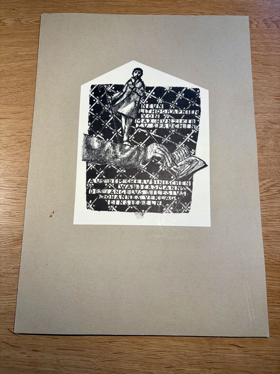 Grafica & Litografie: Neun Lithographien Max Hunziker Cherubinischem Wandersmann – Nuovo (secondo la descrizione) da Meggen venduto da Seafood 1