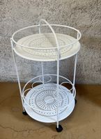 Servierwagen / Beistelltisch weiss mit Rollen