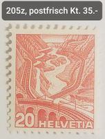 ST123) 205z, Val Leventina, postfrisch Kt. 35.-