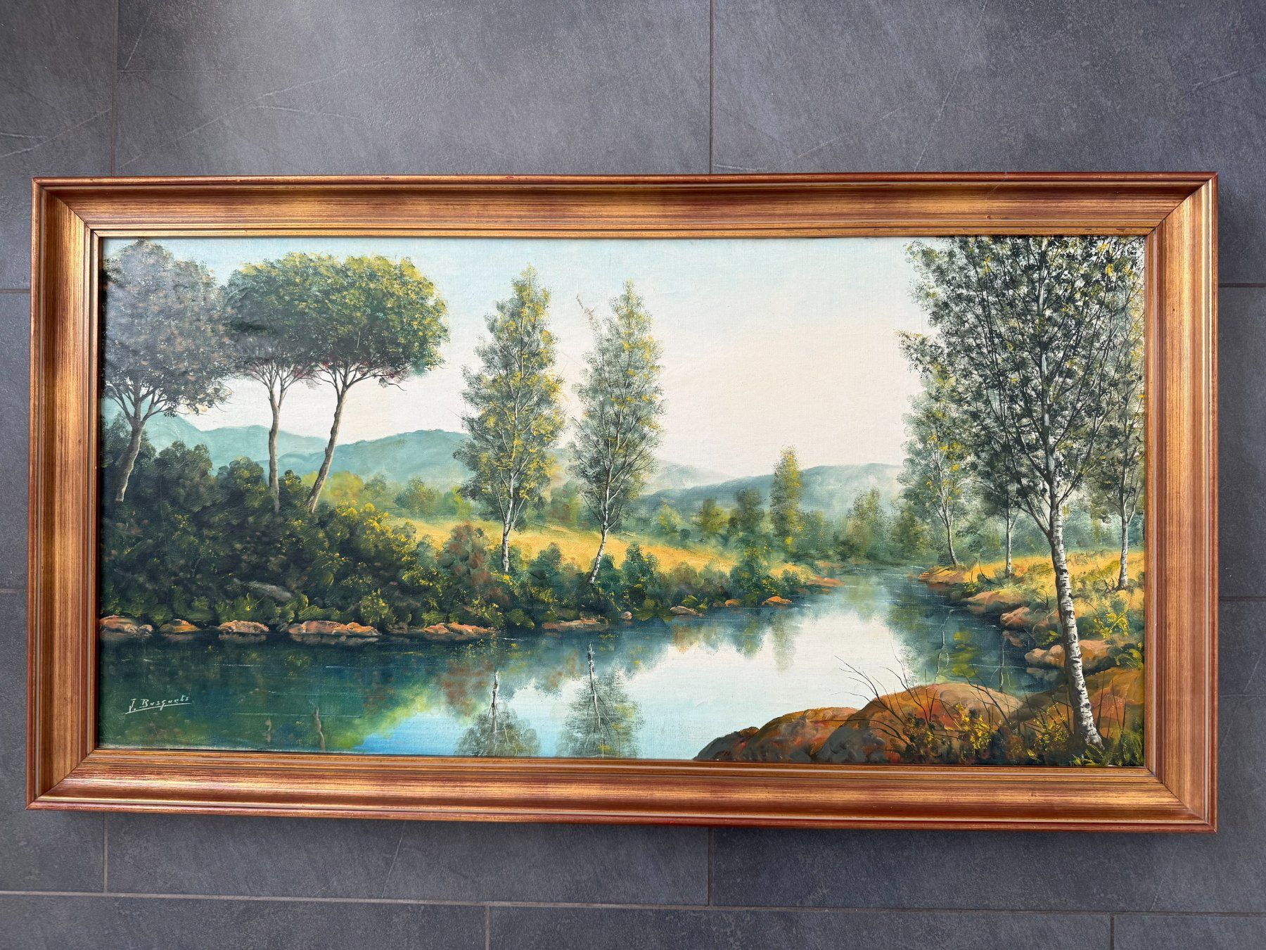Gemälde: Gemälde Landschaft signiert J. Busquets – Gebraucht aus Subingen von ArtBead 1