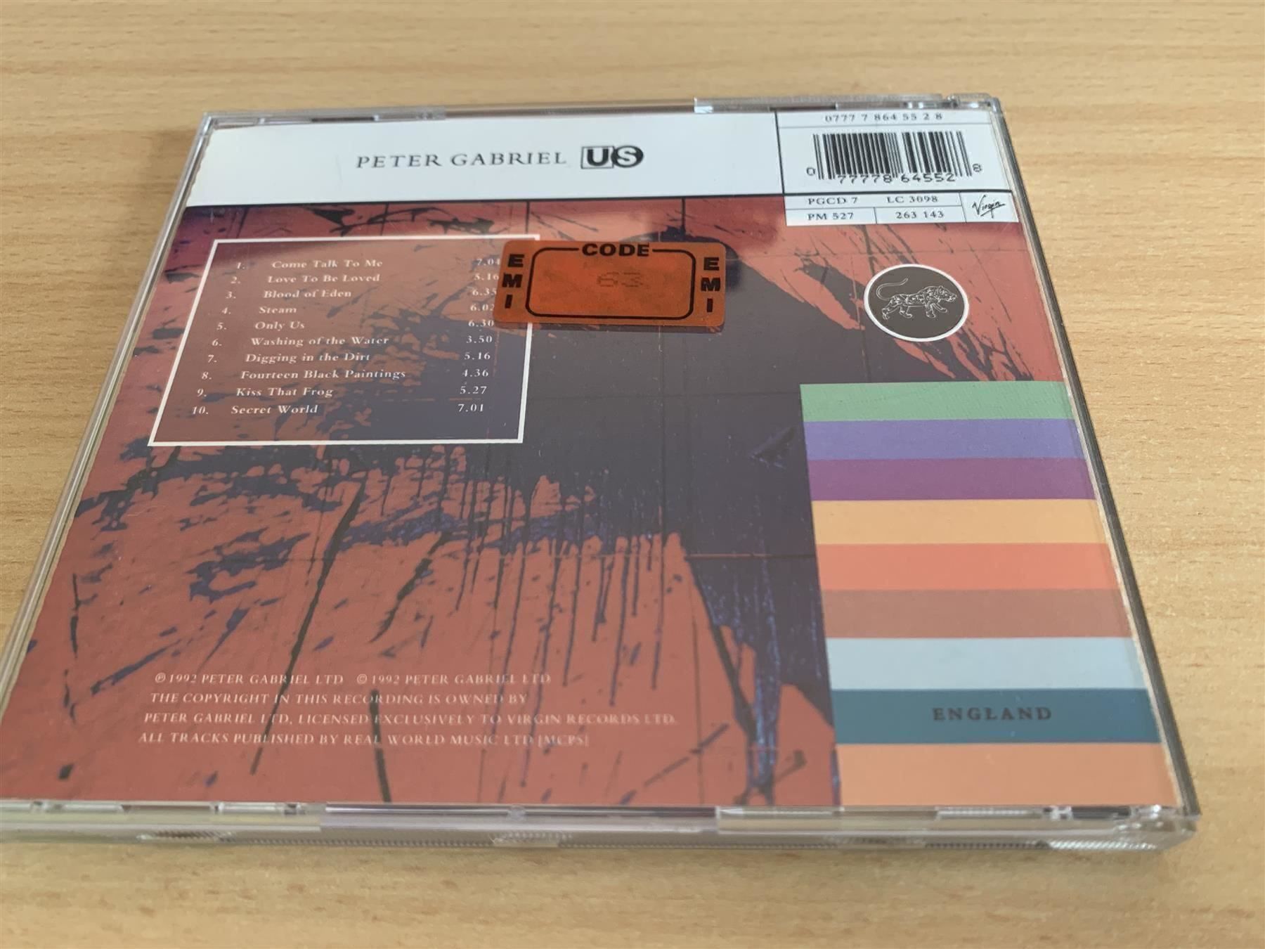 CD: Peter Gabriel – Us – Usato da Rikon im Tösstal venduto da Alpenmutz 1