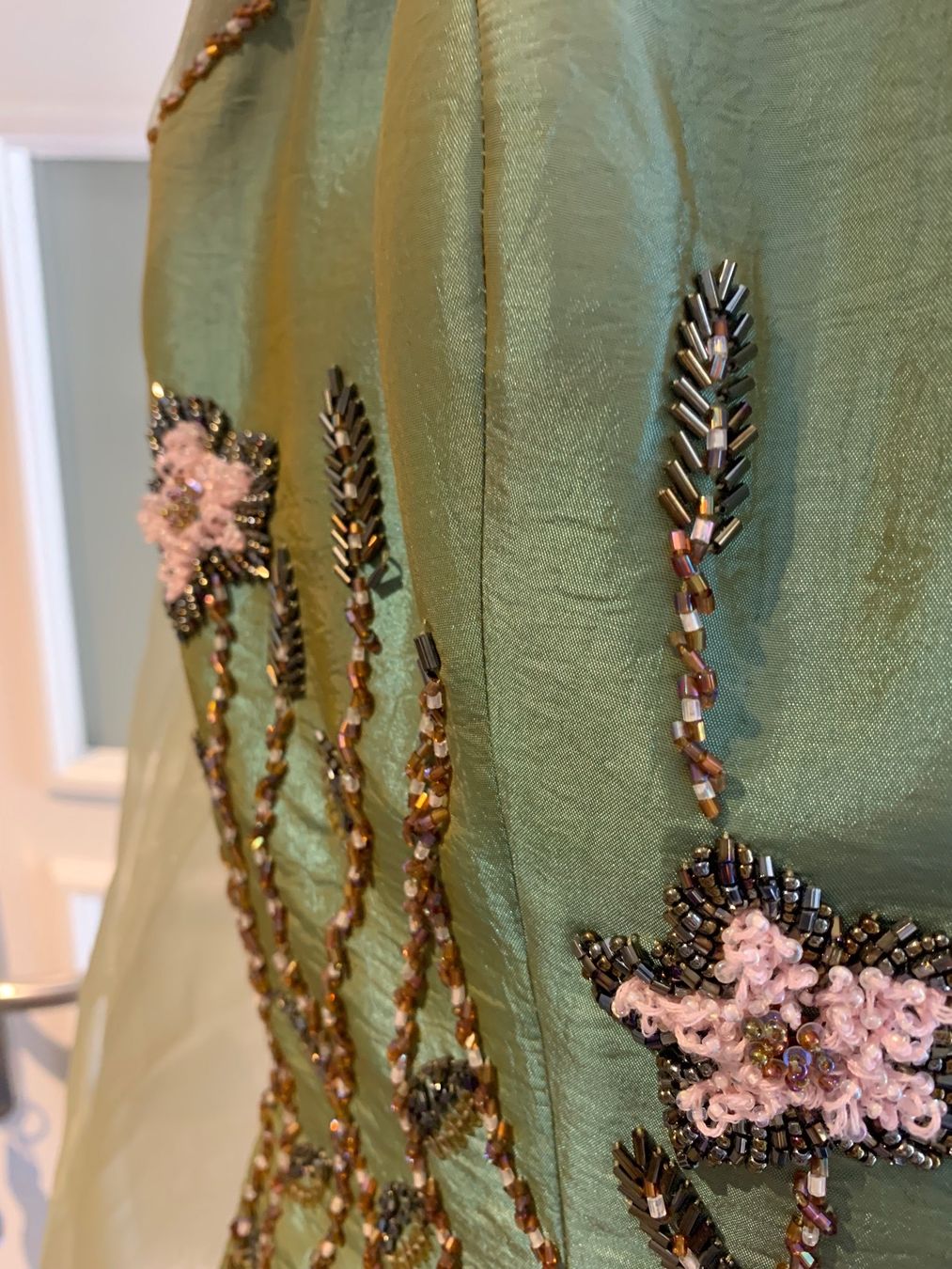Kleider: Ball Abend Party Kleid Gr.40 Corsage+Rock Seide Taft Perlen – Gebraucht aus Engelburg von mamalanima 4