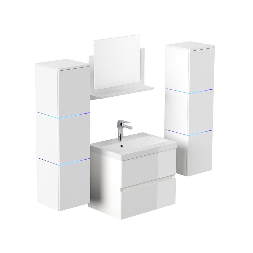Mobili per bagno: LED Badmöbel WANGEN Deluxe - XL Weiss – Nuovo e nell'imballaggio originale da Wallenwil venduto da toesstal-vertrieb 2