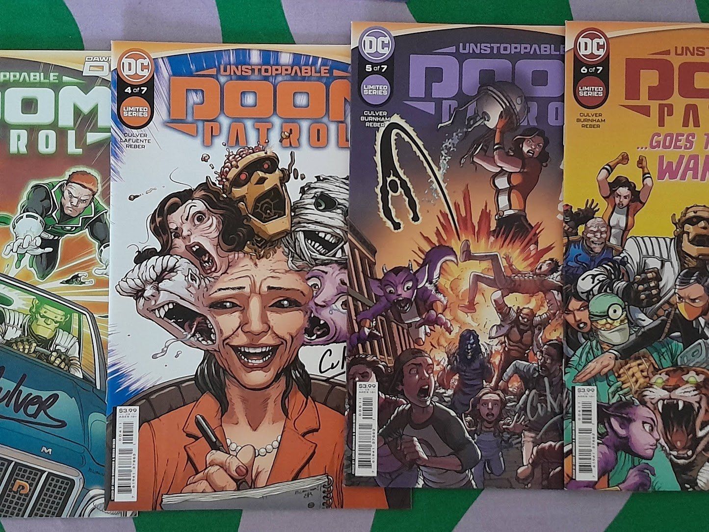 BD: Comic Unstoppable Doom Patrol 1 - 7, signed by Dennis Culver – D'occasion à LUZERN par danielksells 1
