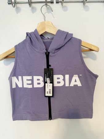 NEBBIA Sport Crop Top Lila, Grösse M, Neu mit Etikett!