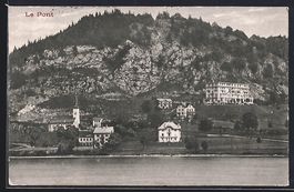 Le Pont, Ortspartie mit Kirche am Ufer