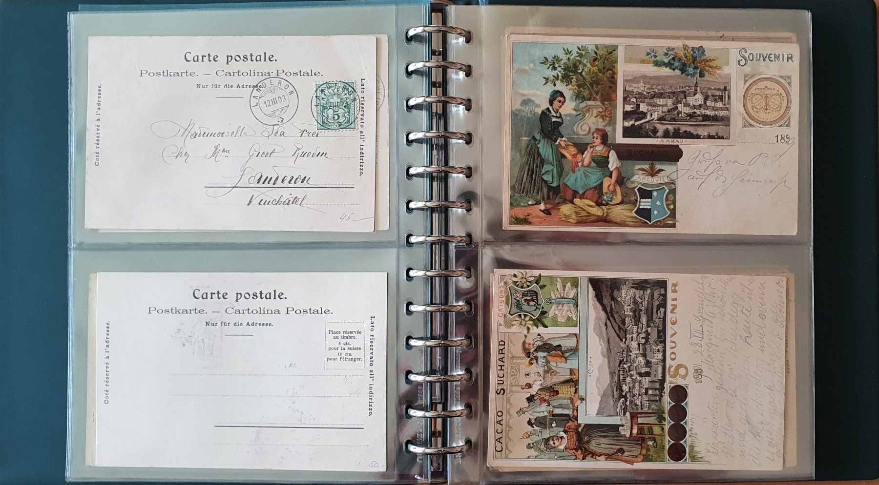 Ansichtskarten: Album mit 23 Suchard Cacao Karten – Gebraucht aus Kreuzlingen von Rschweiz1 3