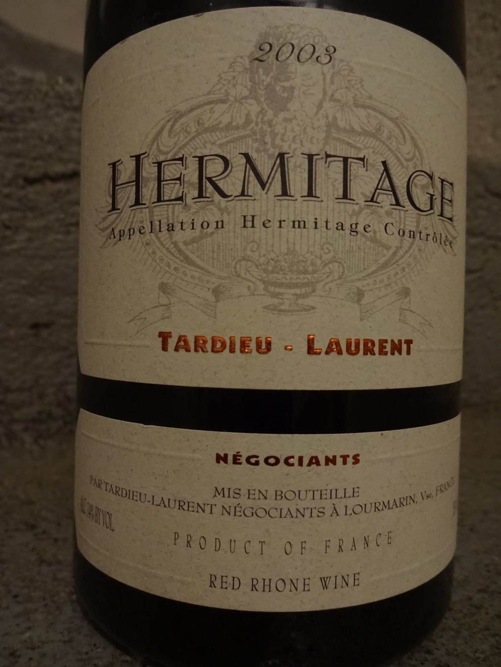 Vino: 95+ PP  -  Laurent Tardieu  "Hermitage"  -  2003 – Nuovo (secondo la descrizione) da Cham venduto da mktreasure 1