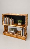 Holz Regal 2 Ablagen Massivholz Breite 60cm