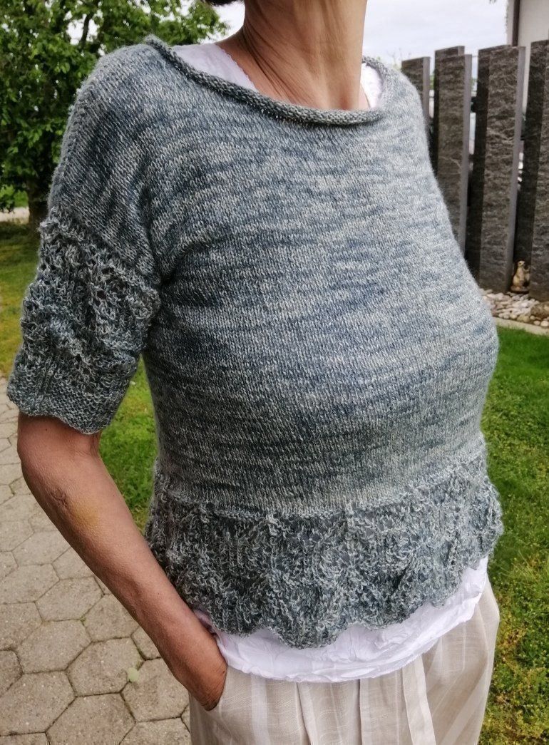 Maglioni & Felpe: Sommerpulli "Zirconium" Merino/Seide NEU – Nuovo (secondo la descrizione) da Langenthal venduto da Handstrick 2