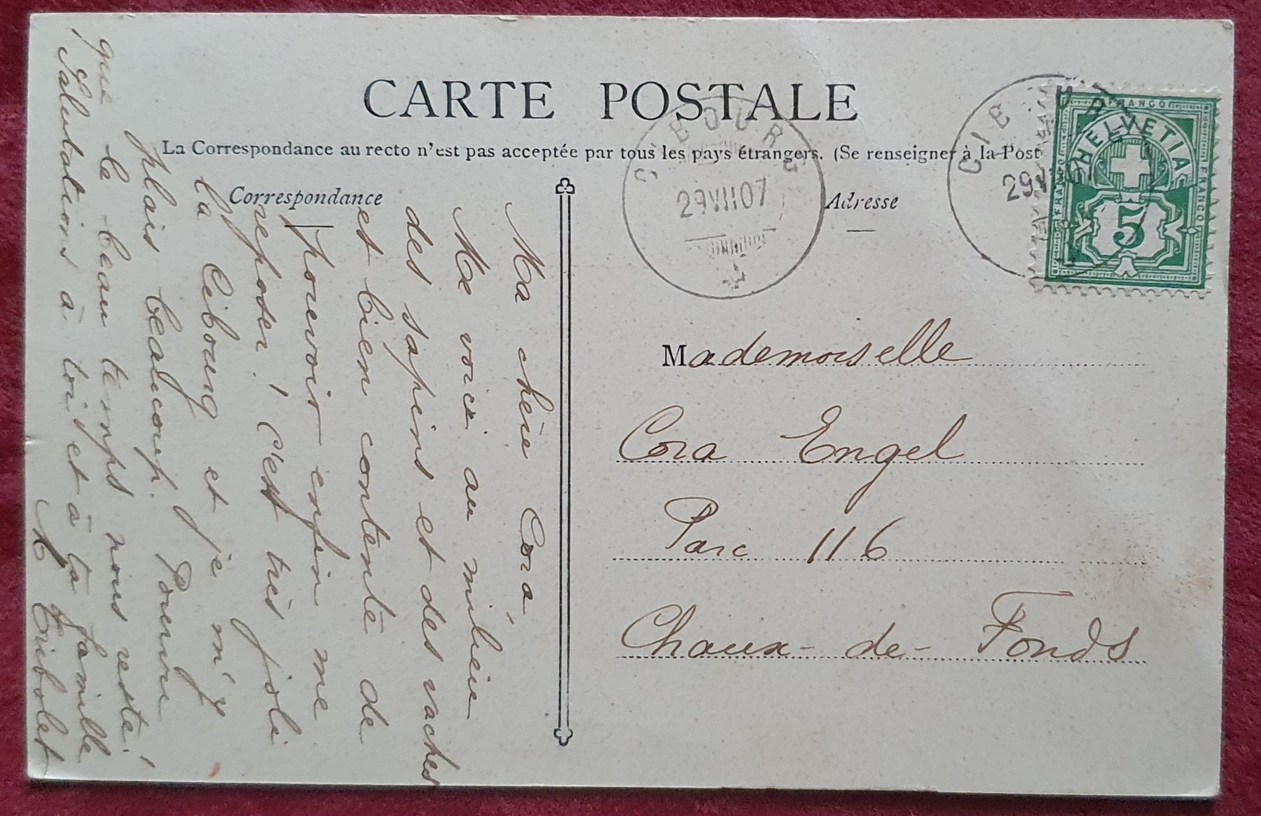 Cartes postales: Souvenir de la Cibourg 1907 – D'occasion à Kreuzlingen par Rschweiz1 1
