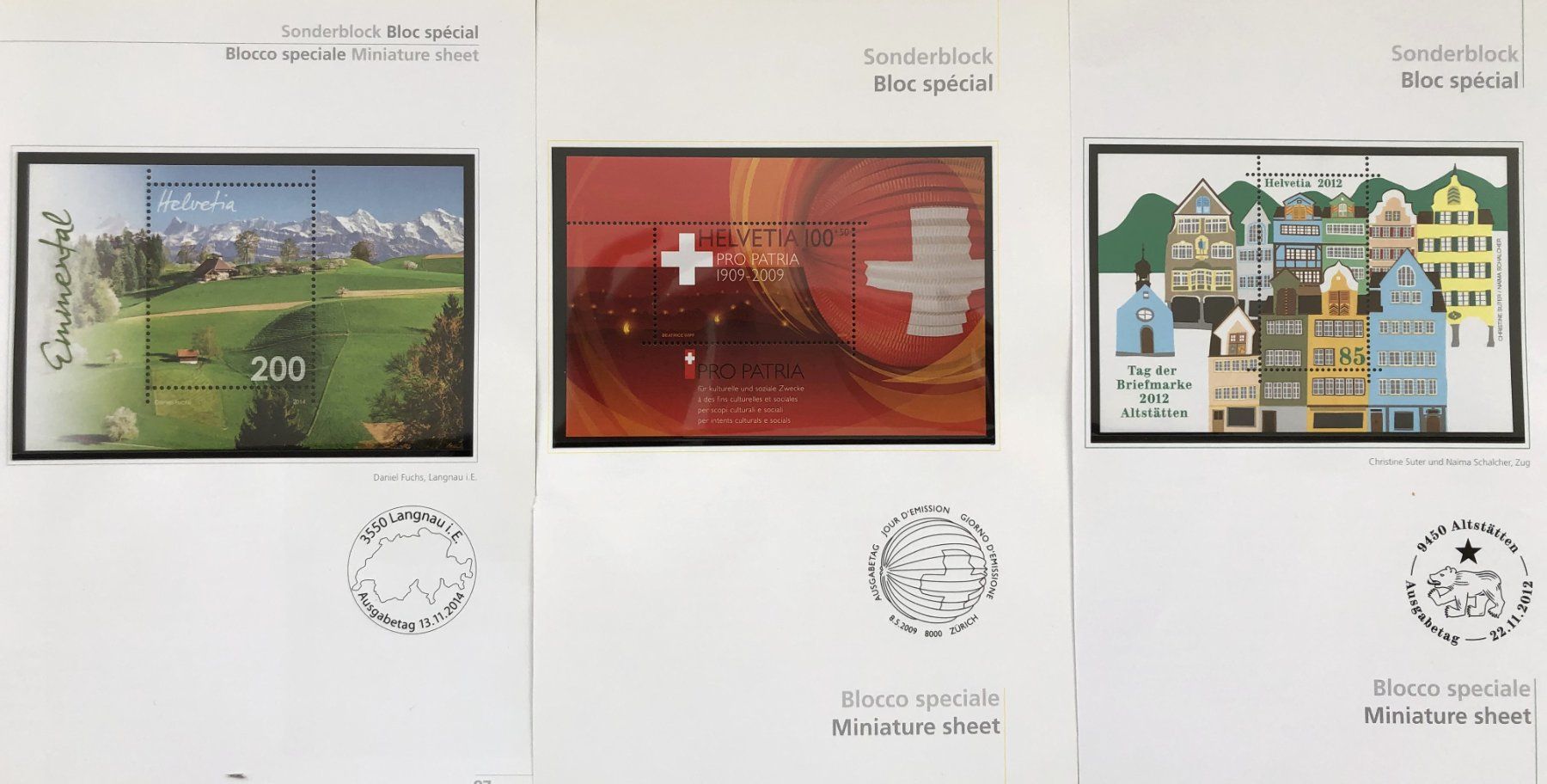 Tutti i francobolli: Schweiz - Briefmarken - Blocks** und Vignetten – Nuovo (secondo la descrizione) da Schaffhausen venduto da durruti 2