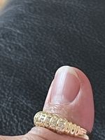 Très Jolie bague vintage fine 51 pierre moissanite