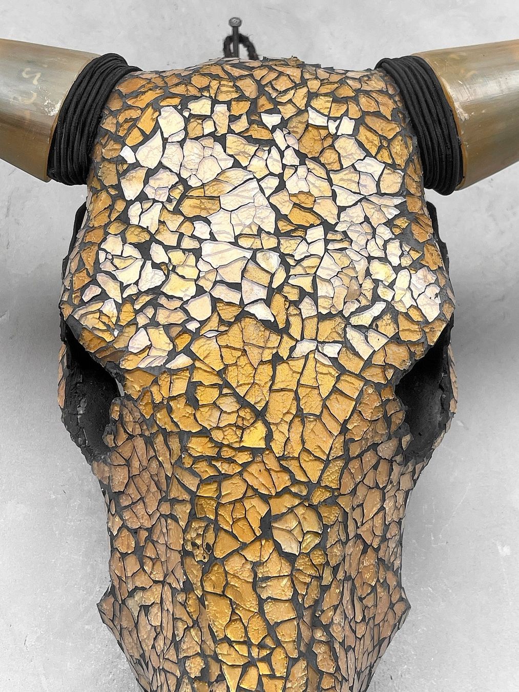 Sculture & Statue: Glasmosaik-Inlay - Schädel - Bos Taurus – Usato da Bruettisellen venduto da Collector_Store 2