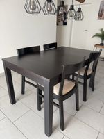 IKEA Esstisch + 4 Stühle (ausziehbar bis 220cm)