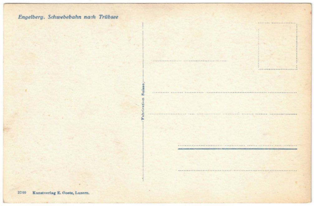 Cartoline postali: Engelberg - Luftseilbahn Gerschnialp--Trübsee – Usato da Binningen venduto da Mountainrider 1