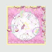 Marella Damen Seide Foulard rosa Luft Zeichen 88x88 cm