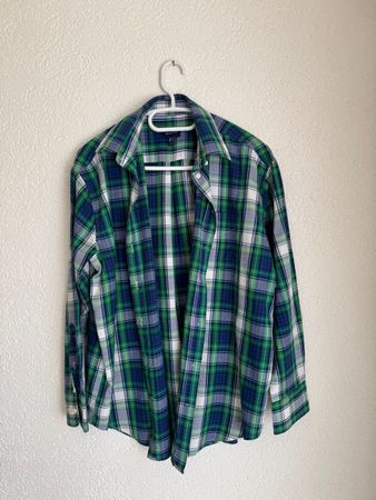 GANT Hemd, Gr. 36, blau-grün kariert