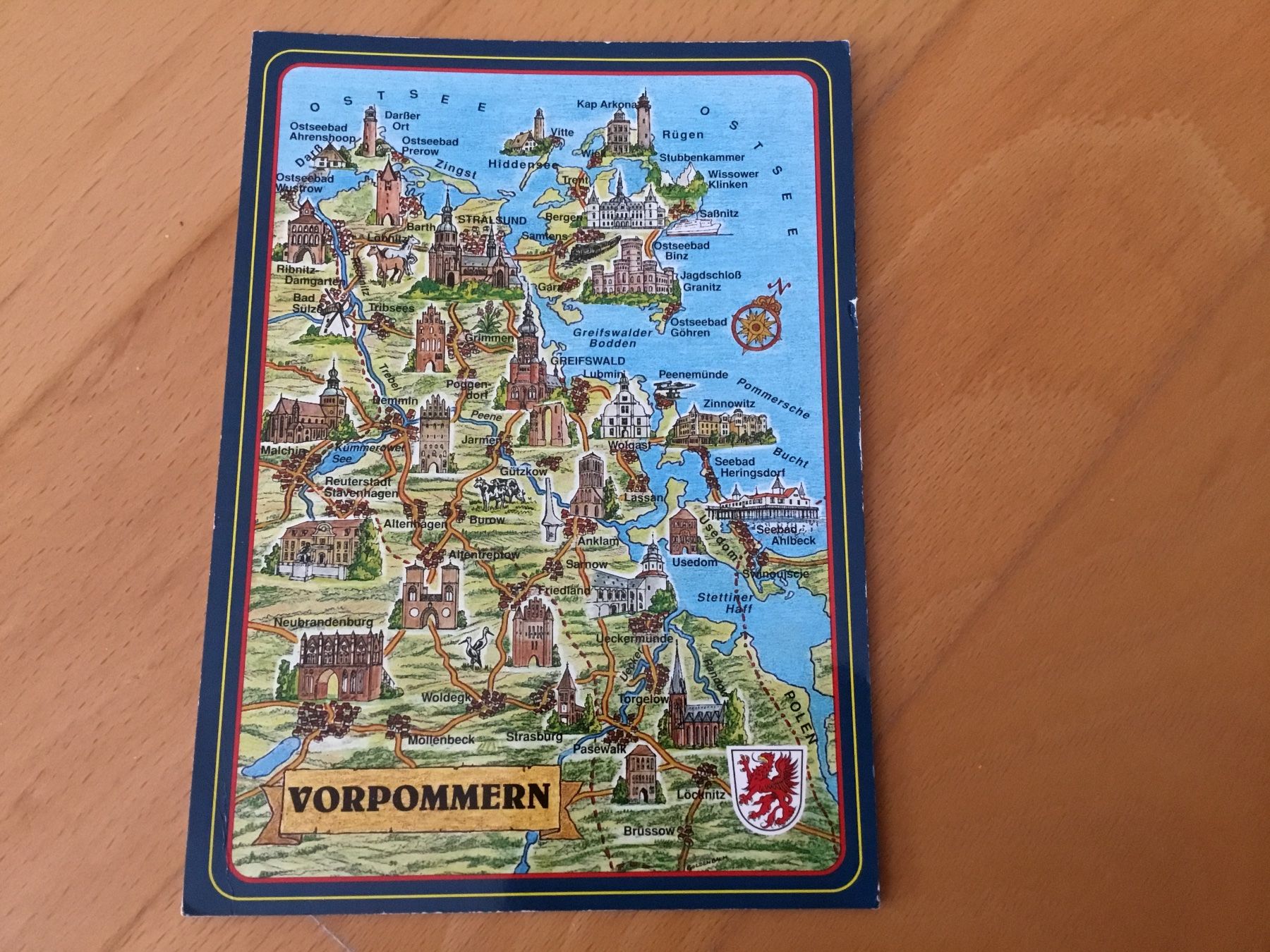 Cartoline postali: Ansichtskarte Vorpommern 1990er – Usato da Kerzers venduto da Georges3210