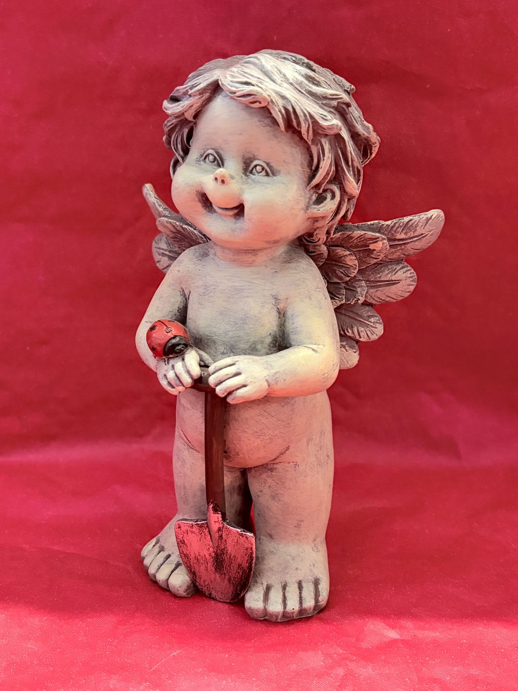 Statuette: Putte Engel mit Schaufel und Marienkäfer Neu – Nuovo e nell'imballaggio originale da Zäziwil venduto da meri79. 3
