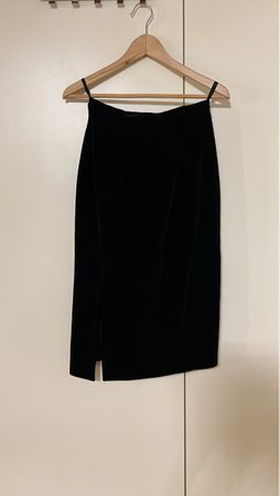 Thierry Mugler, Eleganter Samtrock, schwarz, Gr F 38/ D 34!