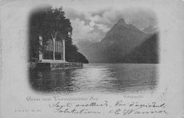 Gruss vom Vierwaldstätter See Nacht 1898