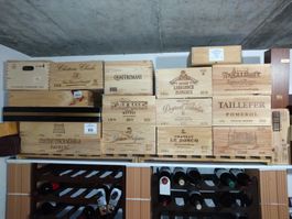Leere Weinkistchen aus Holz - diverse Produzenten