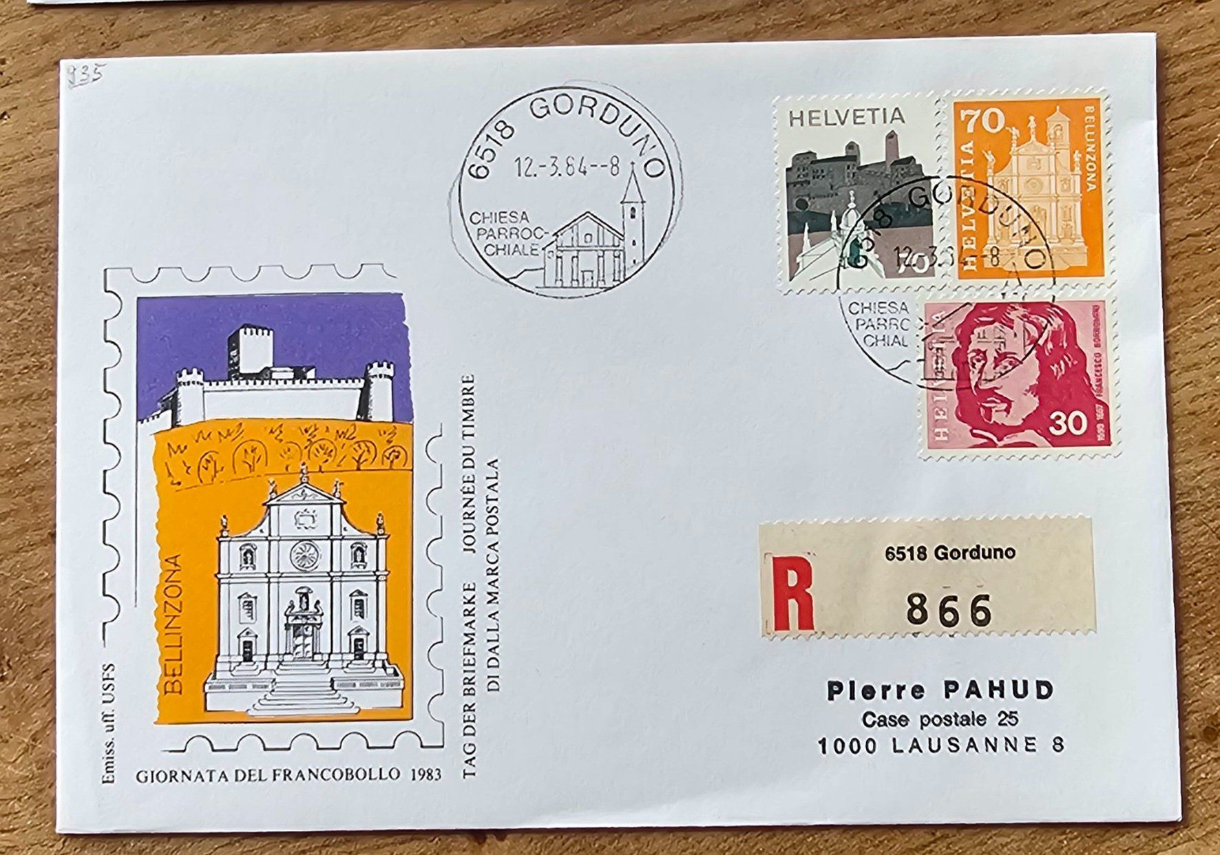 Alle Briefmarken: Sst Brief GORDUNO 12.3.64 – Neu (gemäss Beschreibung) aus Les Valettes von Nuba1