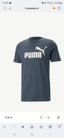 T-Shirt Puma Logo Tee Dark Denim L