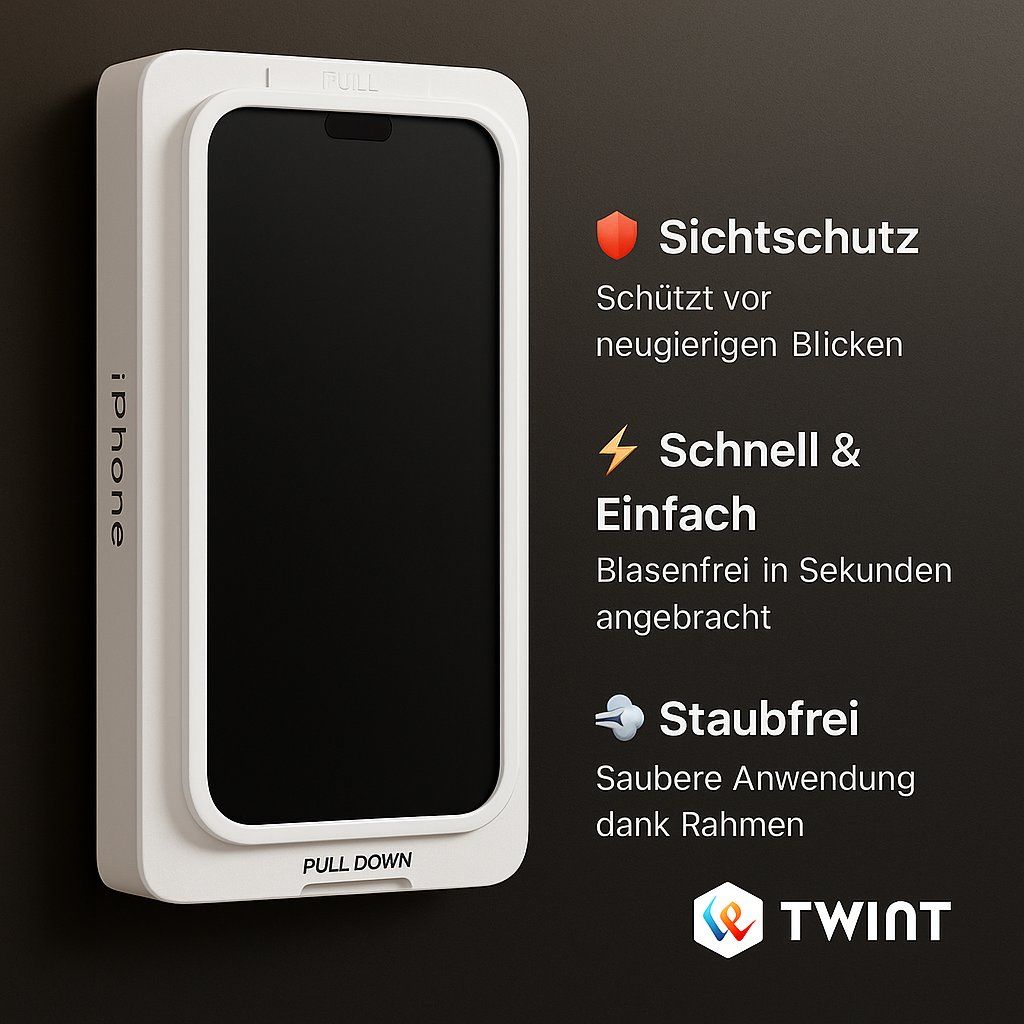 Coques & Protection écran: iPhone 16 Plus Privacy Panzerglas mit Installations‑Rahmen – Neuf avec emballage d'origine à Suhr par SchnapperCH