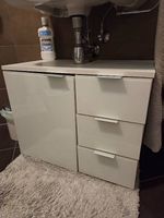 Meuble sous-lavabo blanc