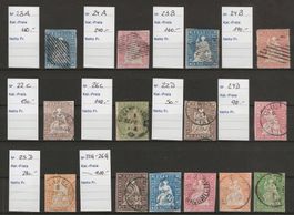 Lot diverse Strubel Ausgaben 1854 - 1862 : KP 1870.--