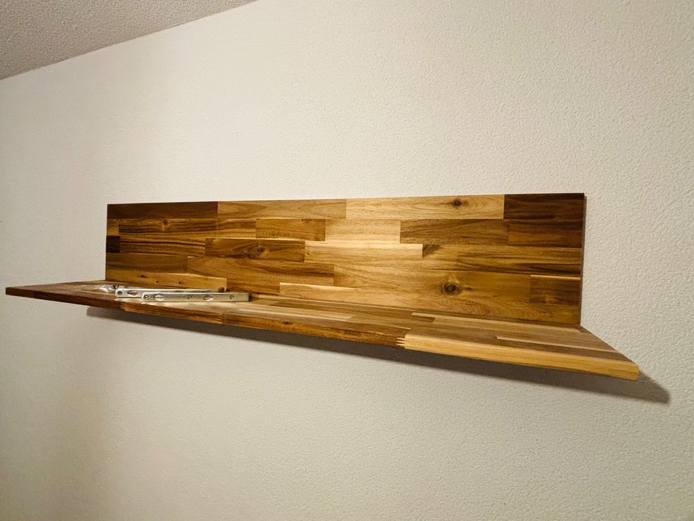 Two solid wood shelves with hidden brackets Kaufen auf Ricardo