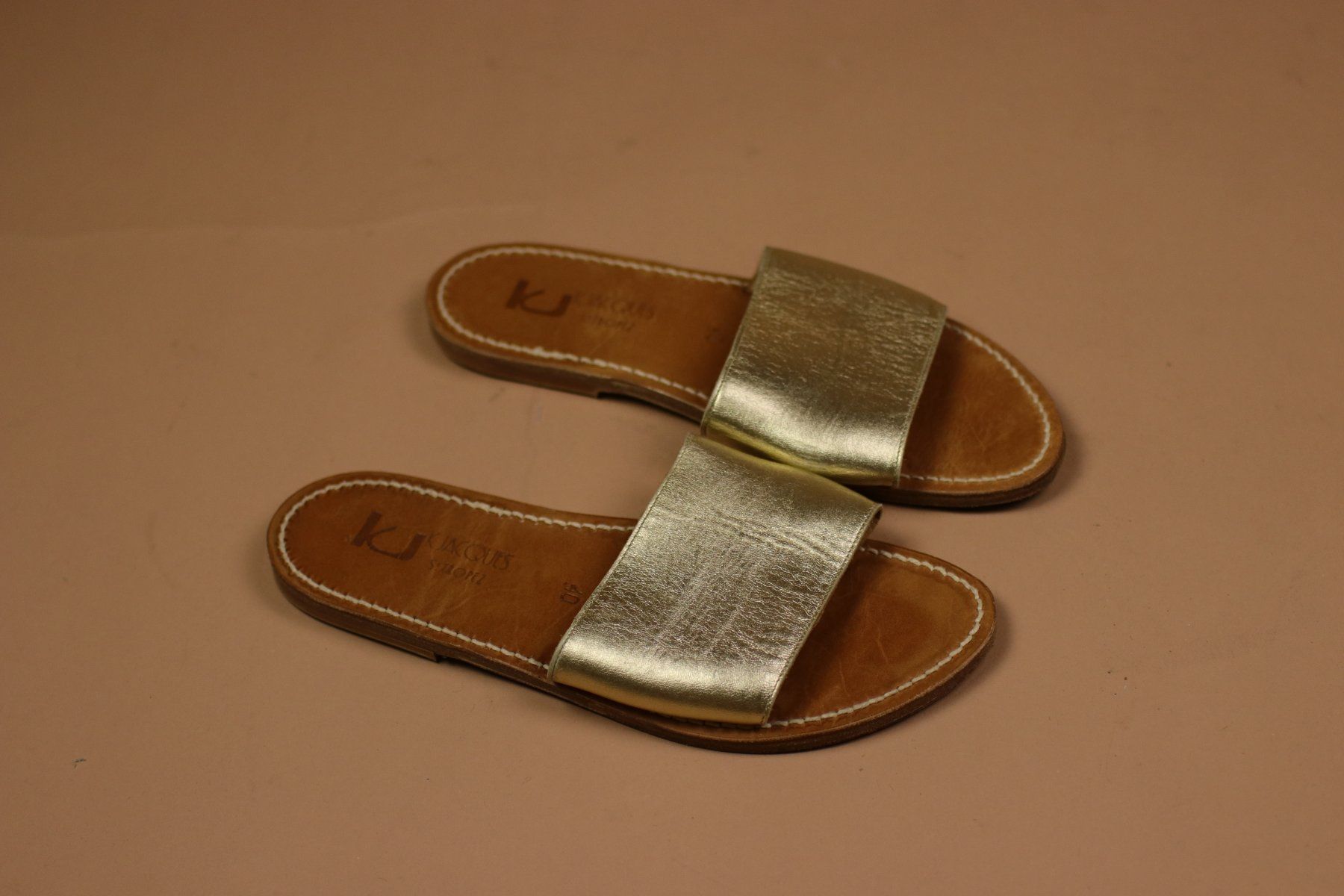 Scarpe da donna: Gold K.Jacques Leather Sandals - Size 40 – Usato da Hombrechtikon venduto da BAZ-Vintage