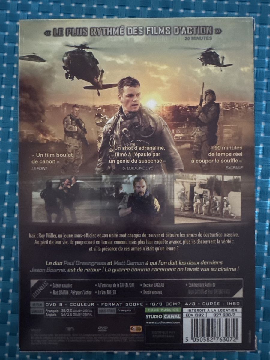 Alle DVDs: DVD Green Zone - Matt Damon - Excellent état – Gebraucht aus Veyrier von Deniro2 1
