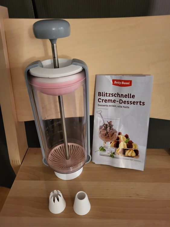 Appareil à Crème Fouettée Betty Bossi Fouett'crème En Verre - Préparez Une Chantilly Parfaite En Quelques Secondes