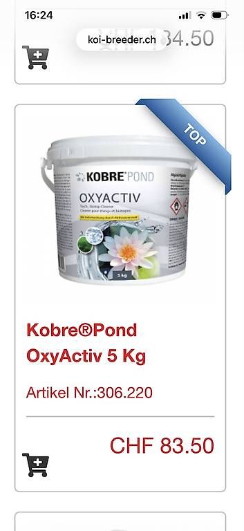 Düngerstreuer: Kobre Pond Oxyactiv – Gebraucht aus Hinteregg von fbu02
