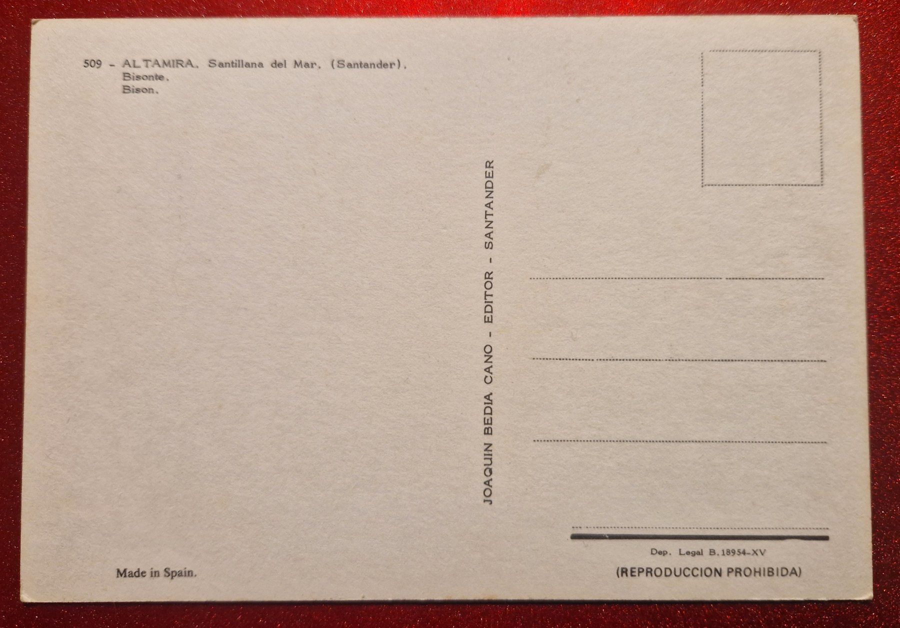 Cartoline postali: Altamira Bison top – Nuovo (secondo la descrizione) da Melchnau venduto da Arthurius 1