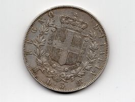 (426) Italien, 5 Lire 1870 vz