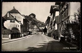 Lenzburg, Aavorstadt, Strassenpartie mit