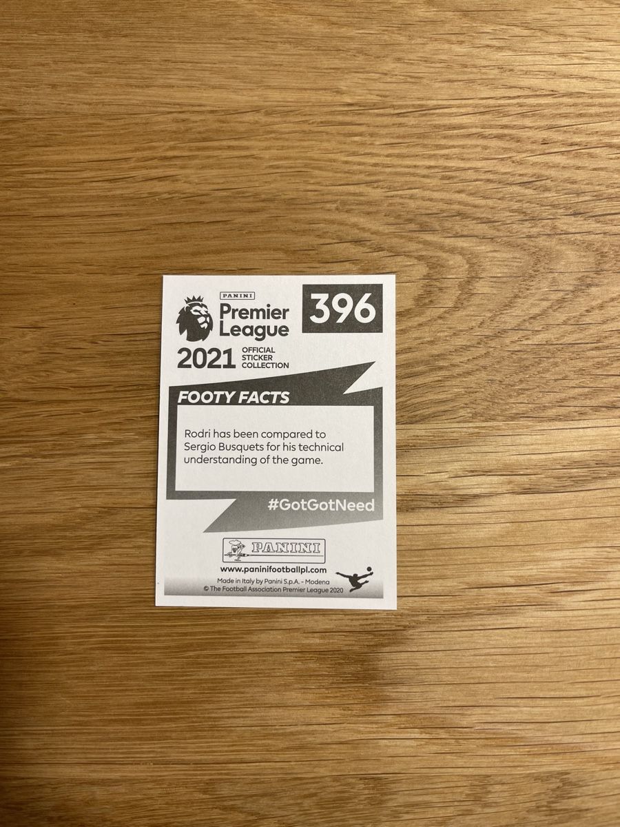 Panini Sammelbilder & Trading cards: Premier League Panini Rodri  – Neu und originalverpackt aus Ballwil von chieffzz 1