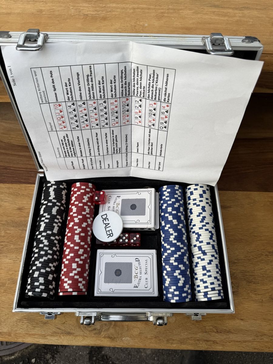 Giochi: Poker Set in Aluminium Case – Usato da Liebefeld venduto da Khampa 1