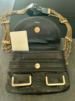 Mini Sac CHLOÉ à chaîne,cuir Croco Noir